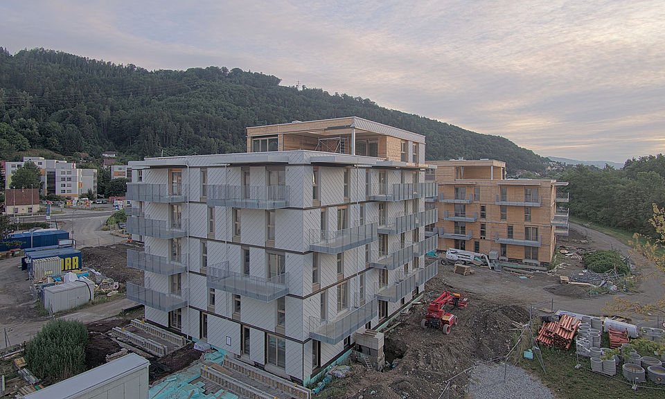 Livebild Baukamera 2 - Webcam 'Gesamtpanorama 3. Bauabschnitt' - Baustelle 'Riverside', Rechte Mürzzeile, 8605 Kapfenberg (ca. 5 Minuteninterval)