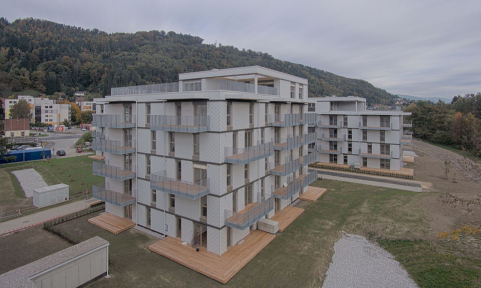 Livebild Baukamera 2 - Webcam 'Gesamtpanorama 3. Bauabschnitt' - Baustelle 'Riverside', Rechte Mürzzeile, 8605 Kapfenberg (ca. 5 Minuteninterval)