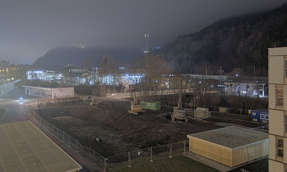Livebild Baukamera 3 - Webcam 'Gesamtpanorama 4. Bauabschnitt' - Baustelle 'Riverside', Rechte Mürzzeile, 8605 Kapfenberg (ca. 5 Minuteninterval)