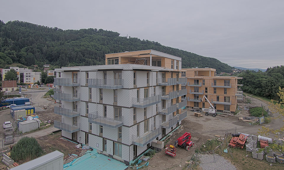 Livebild Baukamera 2 - Webcam 'Gesamtpanorama 3. Bauabschnitt' - Baustelle 'Riverside', Rechte Mürzzeile, 8605 Kapfenberg (automatische Aktualisierung im Intervall von ca. 5 Minuten)