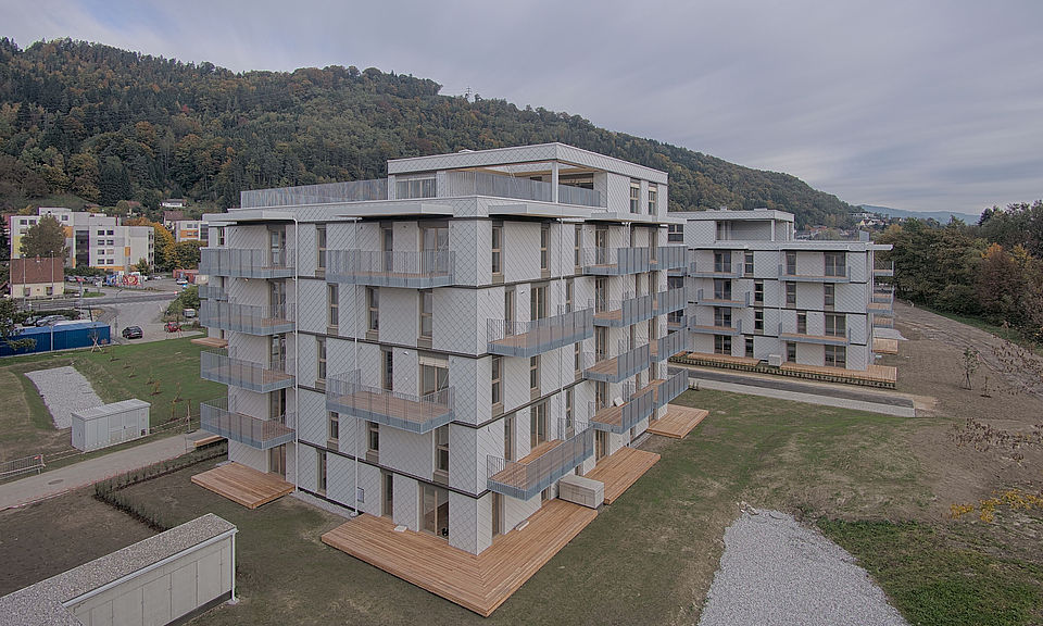 Livebild Baukamera 2 - Webcam 'Gesamtpanorama 3. Bauabschnitt' - Baustelle 'Riverside', Rechte Mürzzeile, 8605 Kapfenberg (ca. 5 Minuteninterval)