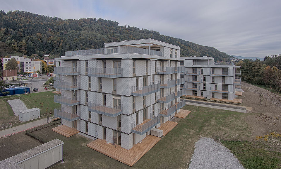 Livebild Baukamera 2 - Webcam 'Gesamtpanorama 3. Bauabschnitt' - Baustelle 'Riverside', Rechte Mürzzeile, 8605 Kapfenberg (ca. 5 Minuteninterval)