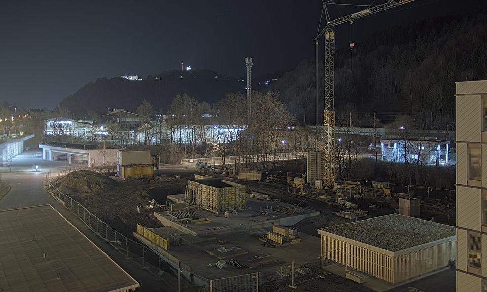 Livebild Baukamera 3 - Webcam 'Gesamtpanorama 4. Bauabschnitt' - Baustelle 'Riverside', Rechte Mürzzeile, 8605 Kapfenberg (ca. 5 Minuteninterval)