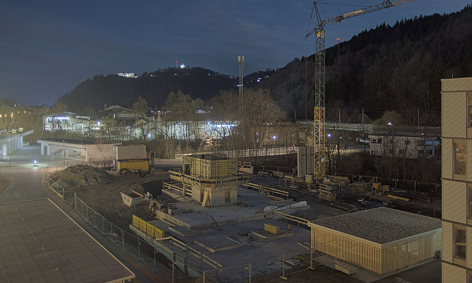 Livebild Baukamera 3 - Webcam 'Gesamtpanorama 4. Bauabschnitt' - Baustelle 'Riverside', Rechte Mürzzeile, 8605 Kapfenberg (ca. 5 Minuteninterval)